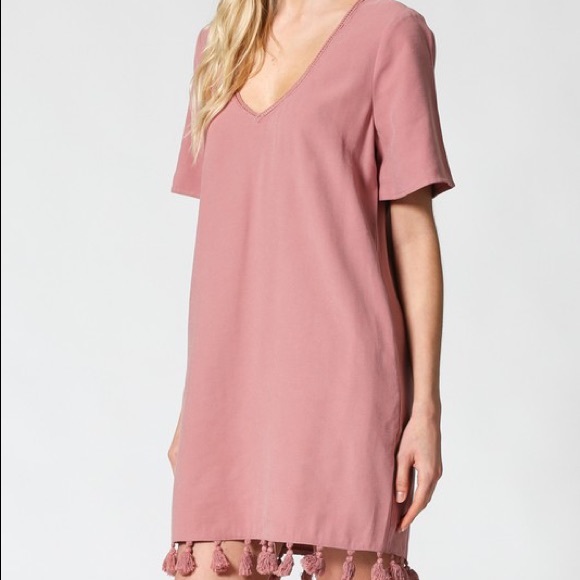 Tassel dress - mauve - Picture 1 of 3